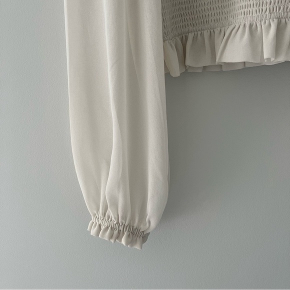 Aritzia Wilfred Cream Tempest Blouse S - Picture 7 of 10